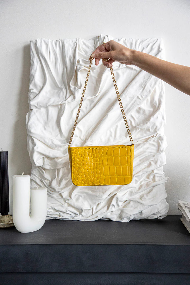 Judah Box Clutch - Yellow | Risa Vancouver