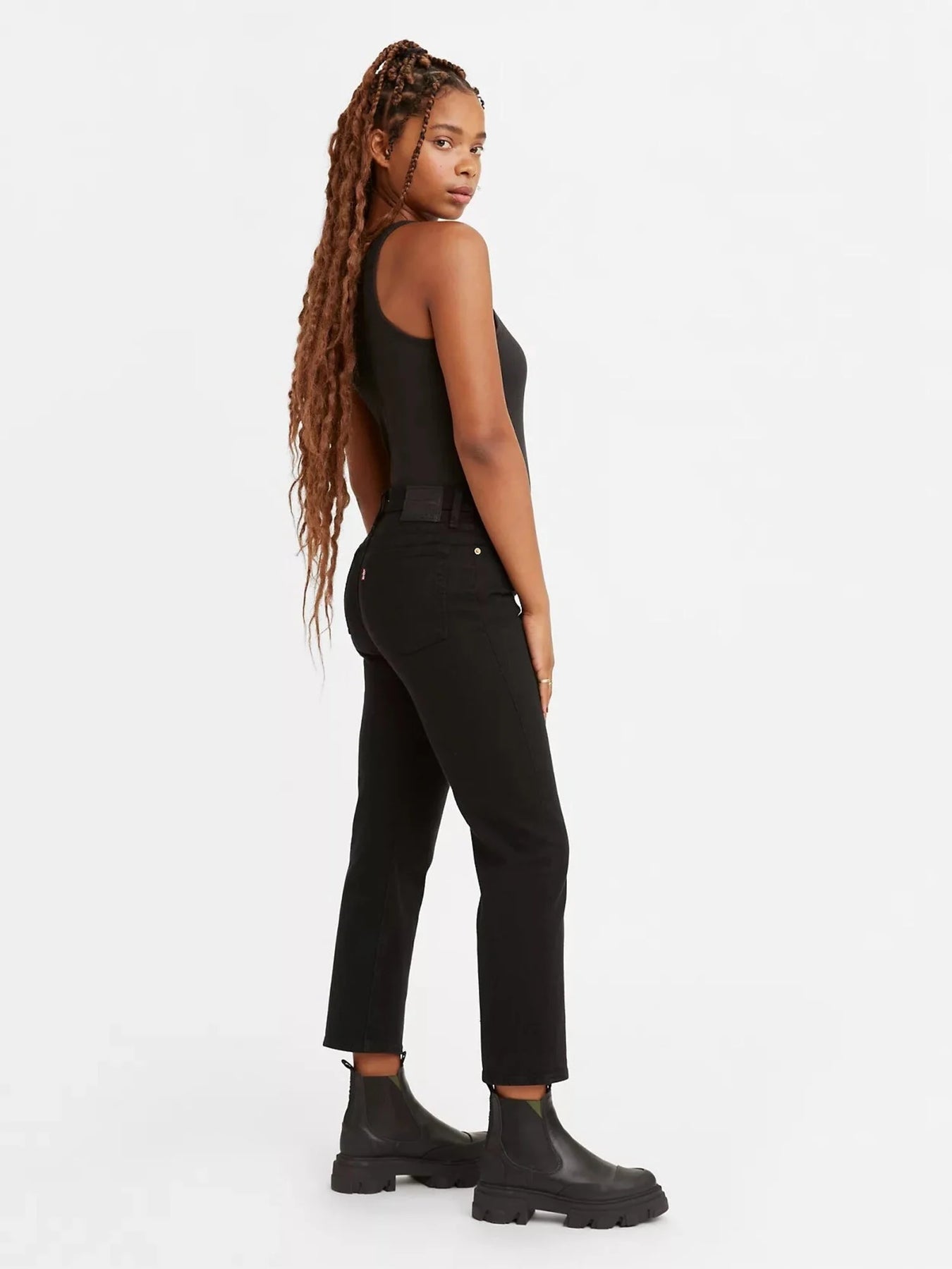 Wedgie Straight Jean Black Spout Levis Clearance Jolie Folie Boutique