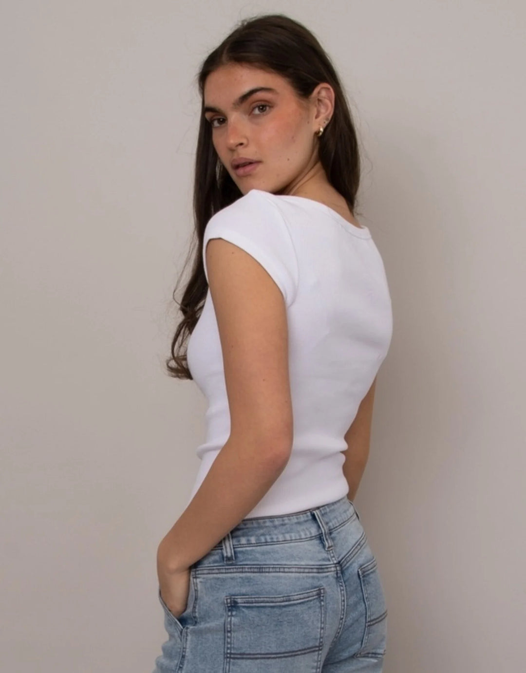 Kelly Boatneck Top - White | RD Style