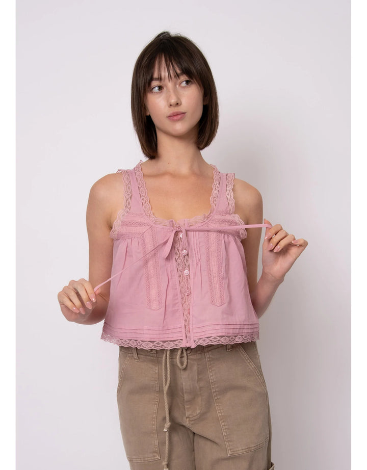 Alia Lace Trim Tank Top | RD Style