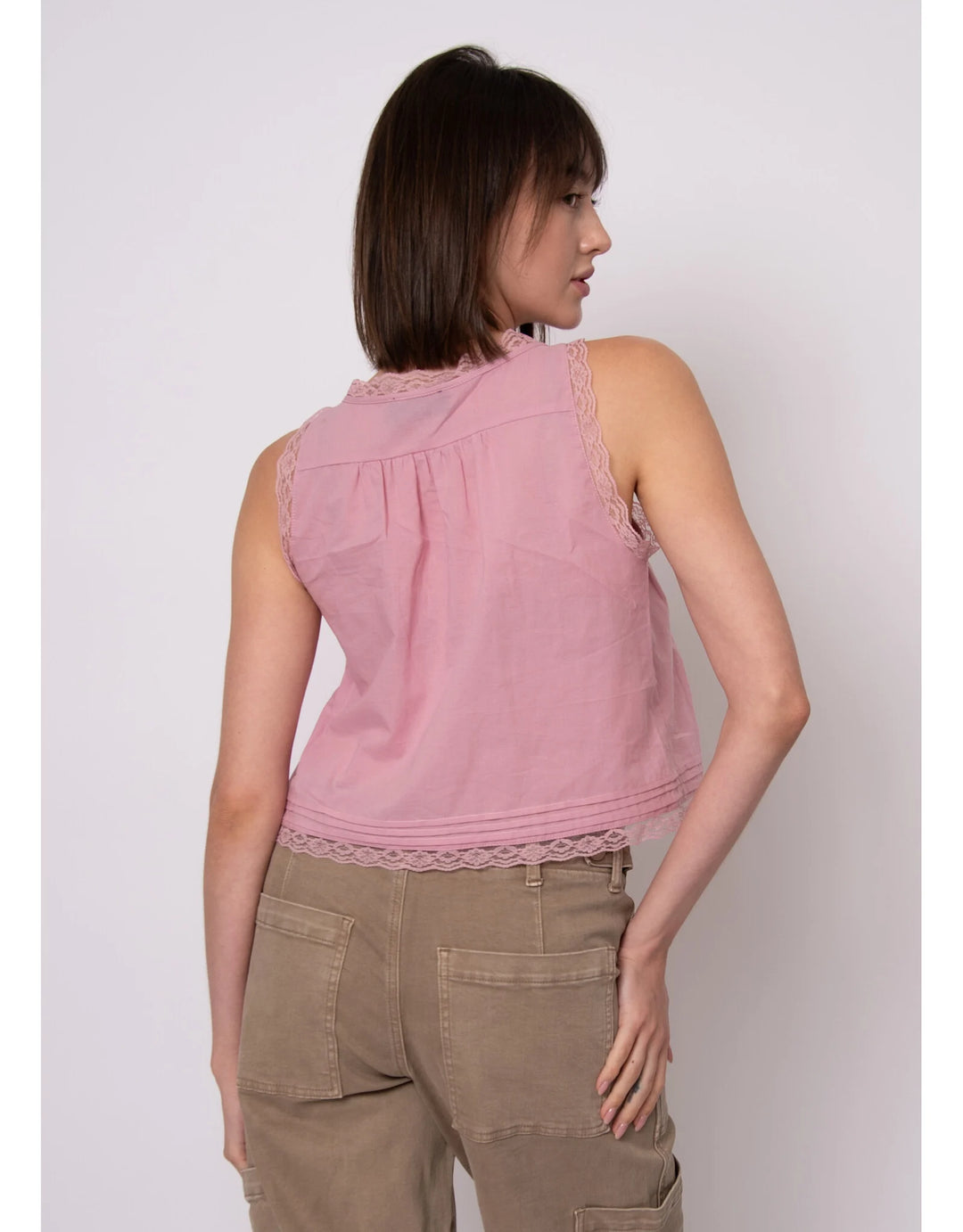 Alia Lace Trim Tank Top | RD Style