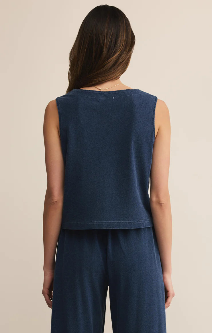 Solace V-Neck Jersey Denim Tank | Z Supply