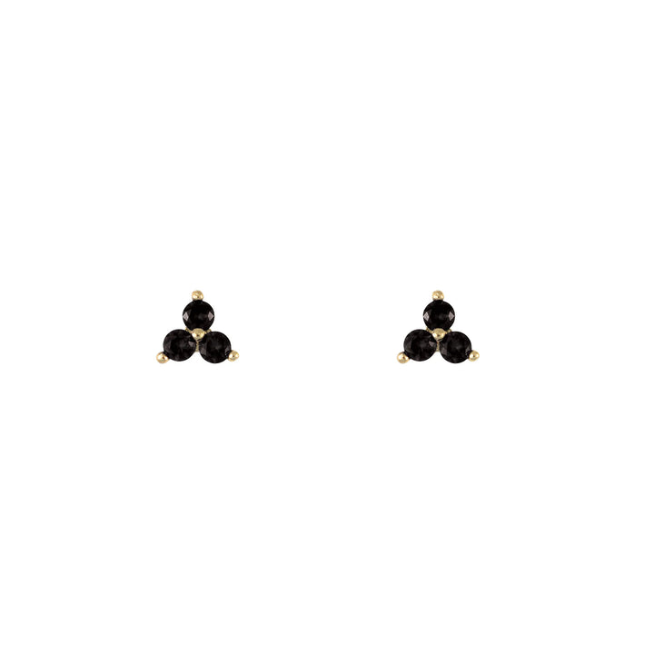 Small Gold and Black Flower Earrings | Lost & Faune