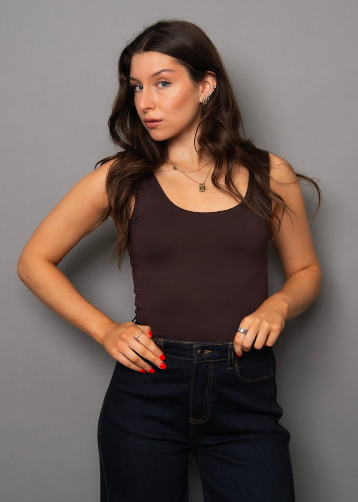 Débardeur Tanith Second Skin - Noyer foncé | RD STYLE