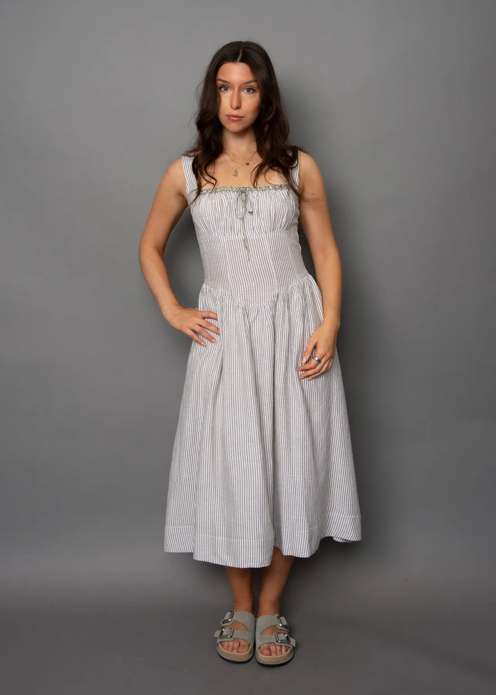 Belle Striped Midi Dress | RD Style