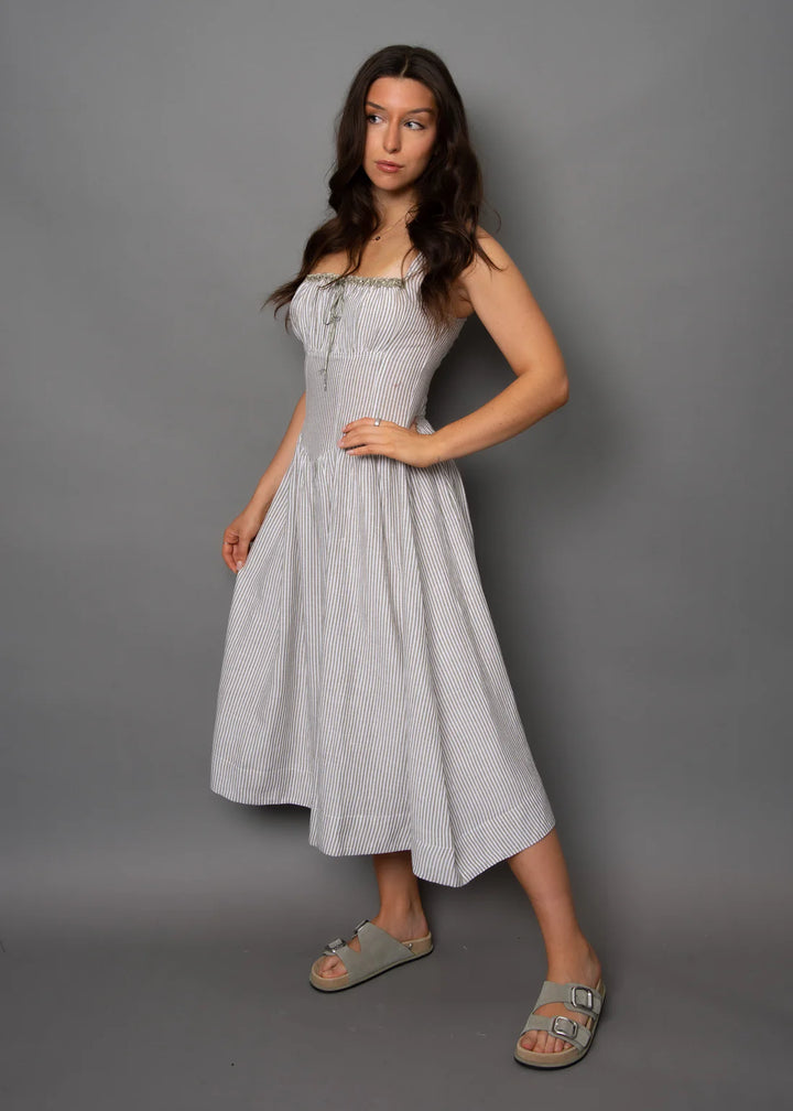 Belle Striped Midi Dress | RD Style