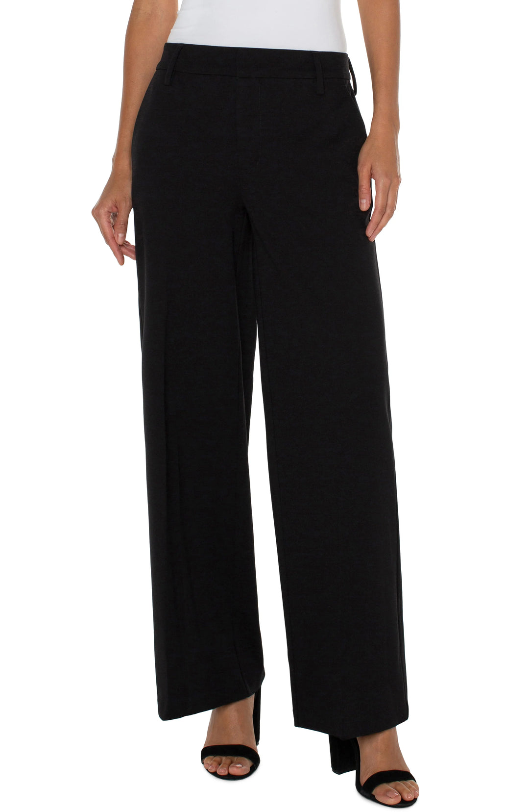 Kelsey Wide Leg Black Trouser | Liverpool