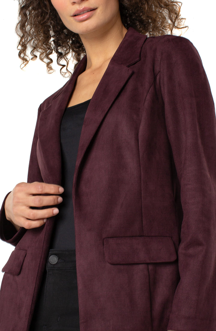 Boyfriend Blazer - Oxblood | Liverpool