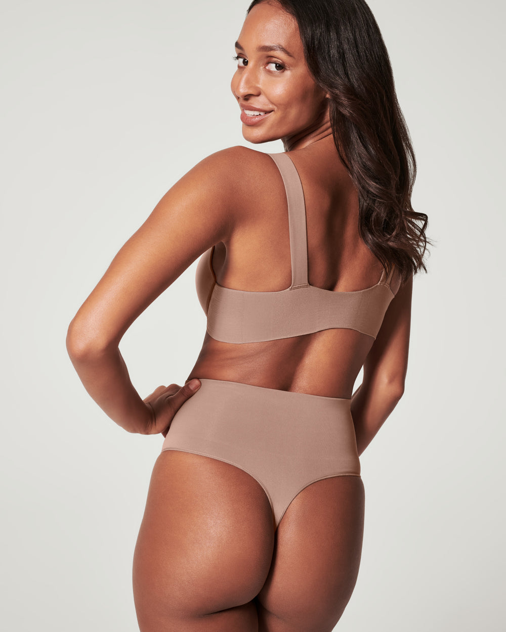SPANX, EcoCare Seamless Shaping Longline Bralette, Cafe Au Lait, XS at   Women's Clothing store