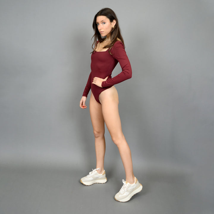 Stacy L/S Bodysuit - Oxblood | RD Style