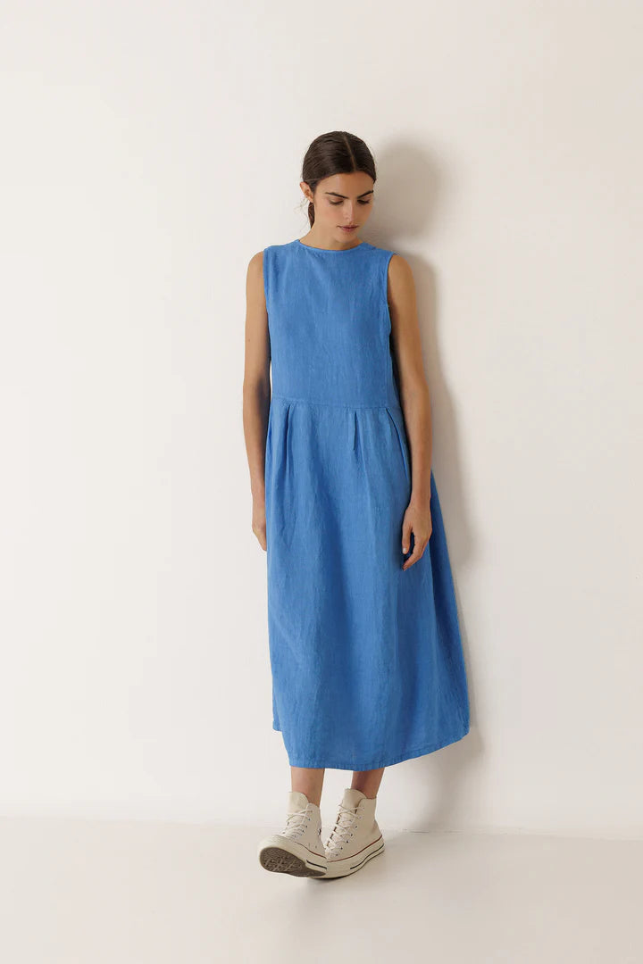 Linen Reversible Midi Dress | Indi & Cold
