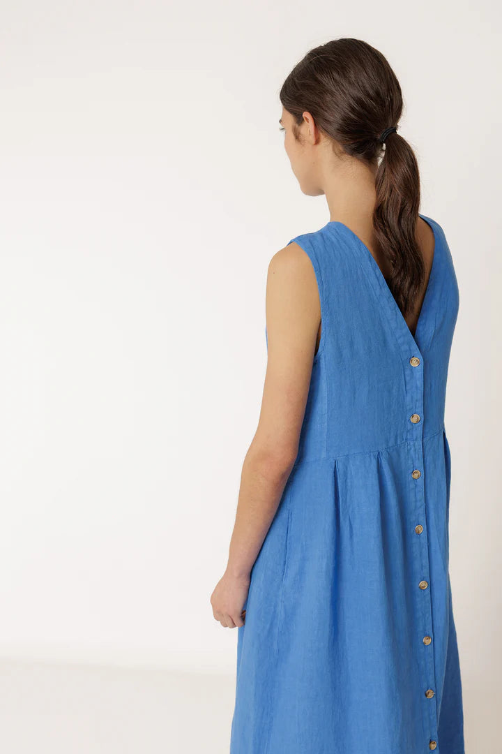 Linen Reversible Midi Dress | Indi & Cold