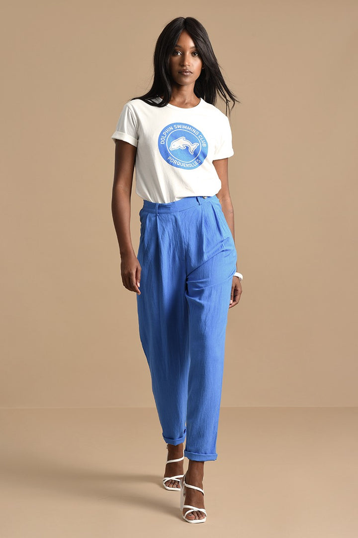Dolphin Graphic Tee - White | Molly Bracken - Clearance