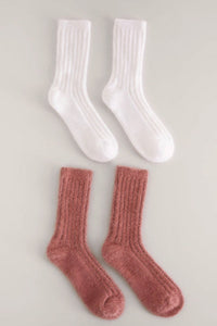 Novelty Plush Socks (2 pack) - White | Z Supply - Clearance