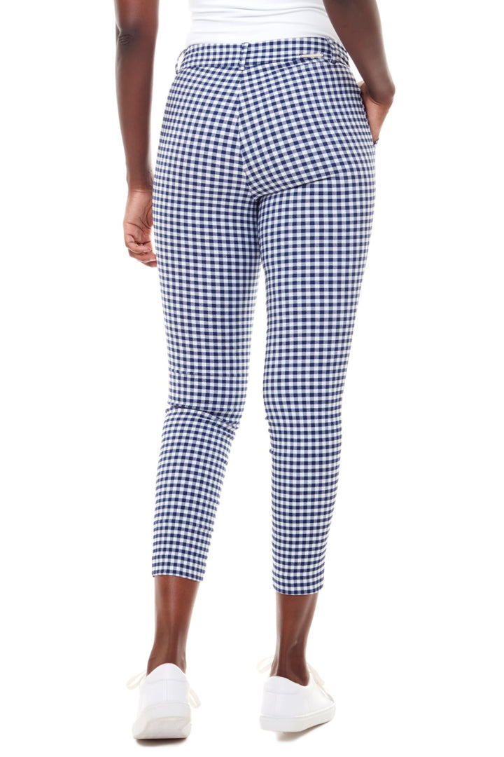 Gwyneth Gingham Trouser Pant - Blue | Up! - Clearance