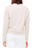 Twill Long Sleeve Top - Oatmeal | Up! - Clearance