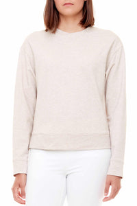 Twill Long Sleeve Top - Oatmeal | Up! - Clearance