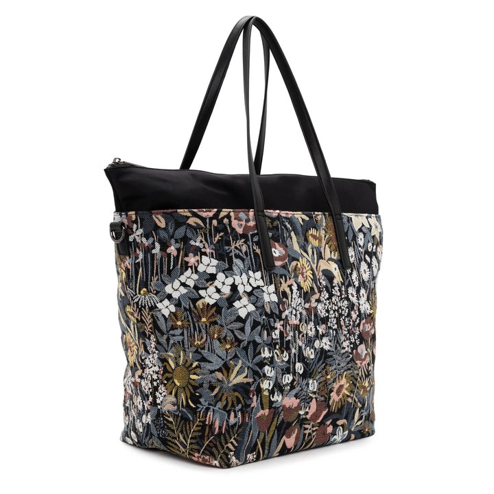 The 'Reverie' Tote - Dark Floral | Colab - Clearance