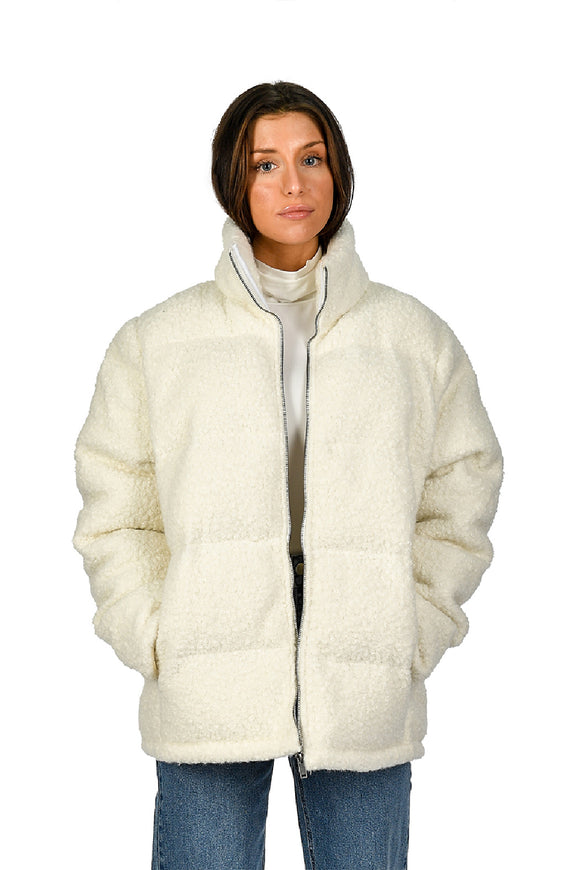 Ladies Woven Coat - Cream | RD Style - Clearance