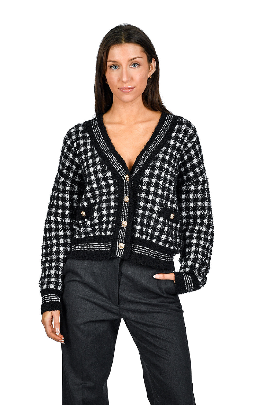 Coco Crop Button Front Cardigan | RD Style - Clearance