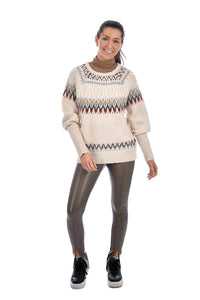 Melinda Fair Isle Sweater - Cream | RD Style - Clearance