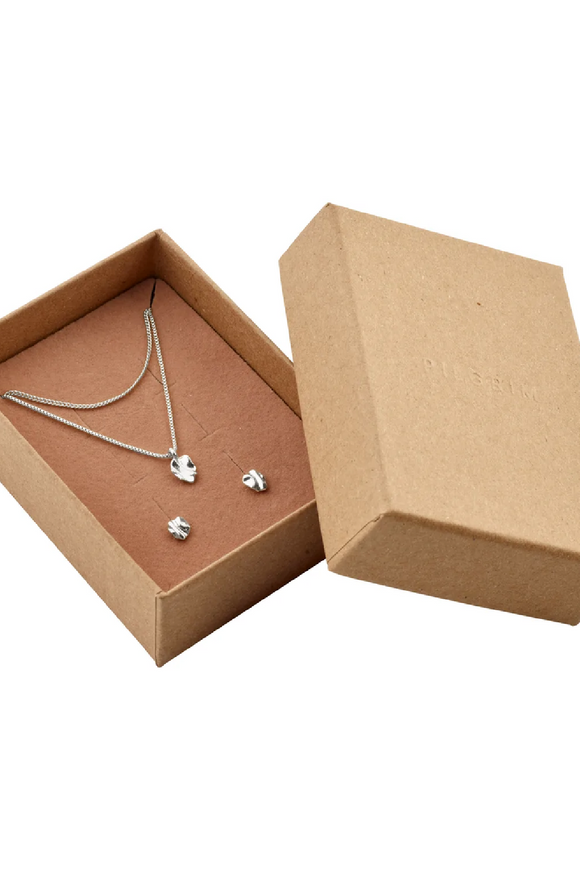 Tully 2-In-1 Necklace And Stud Earring Set - Silver | Pilgrim