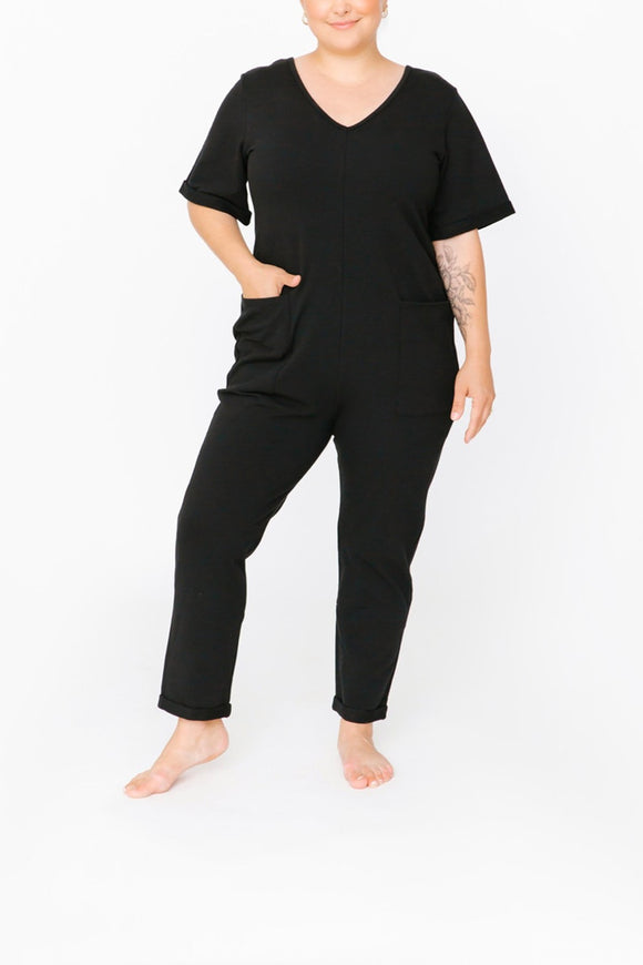The Aria Romper In Midnight Black | Smash & Tess - Clearance