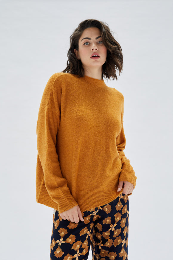 Harhoura Knit Gold Sweater | Minkpink - Clearance