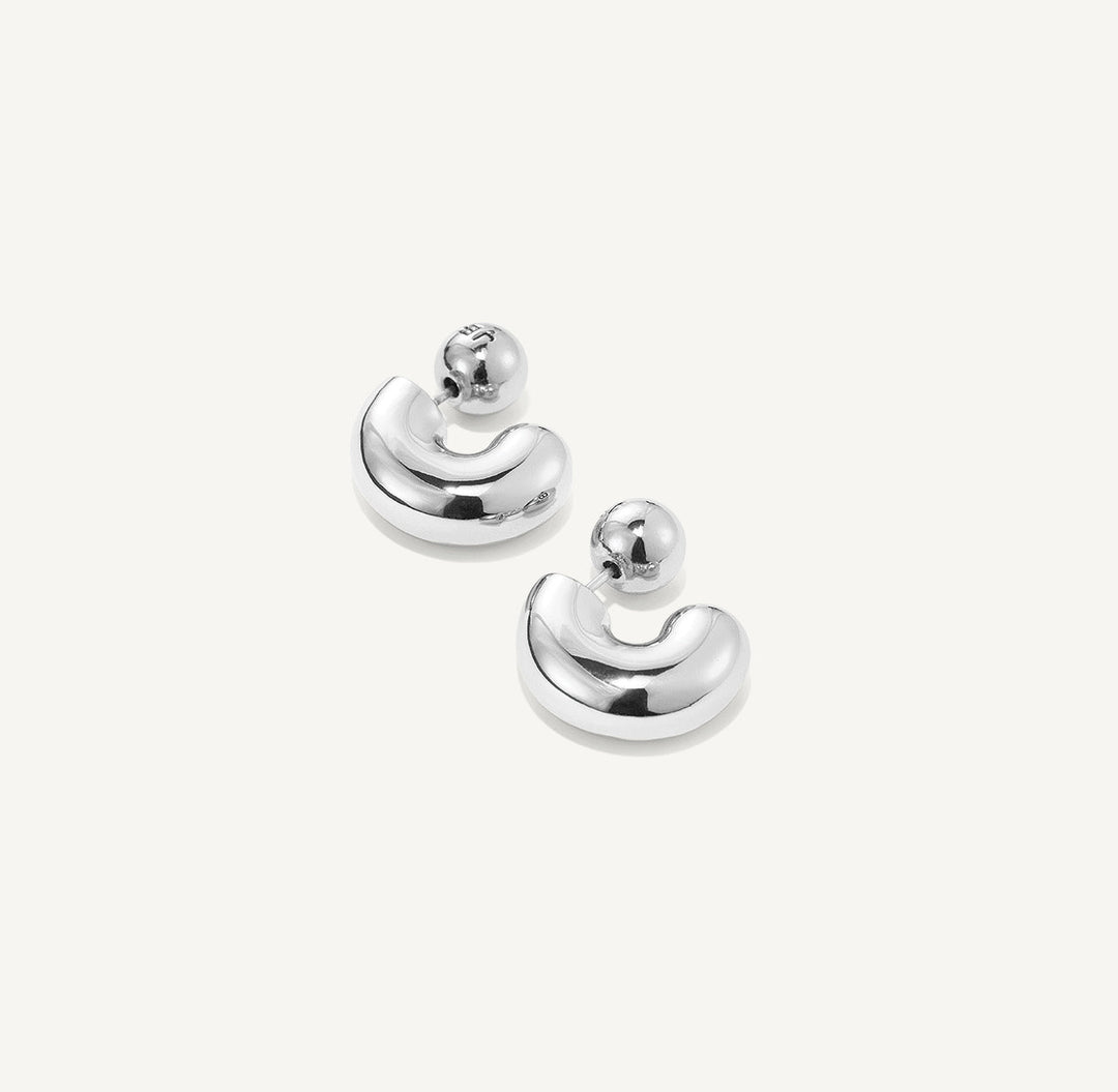 Tome Hoops, Small - Silver | Jenny Bird