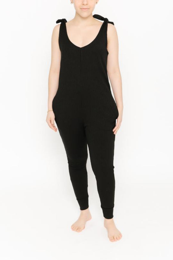 The Knot Your Average Romper In Midnight Black | Smash + Tess - Clearance