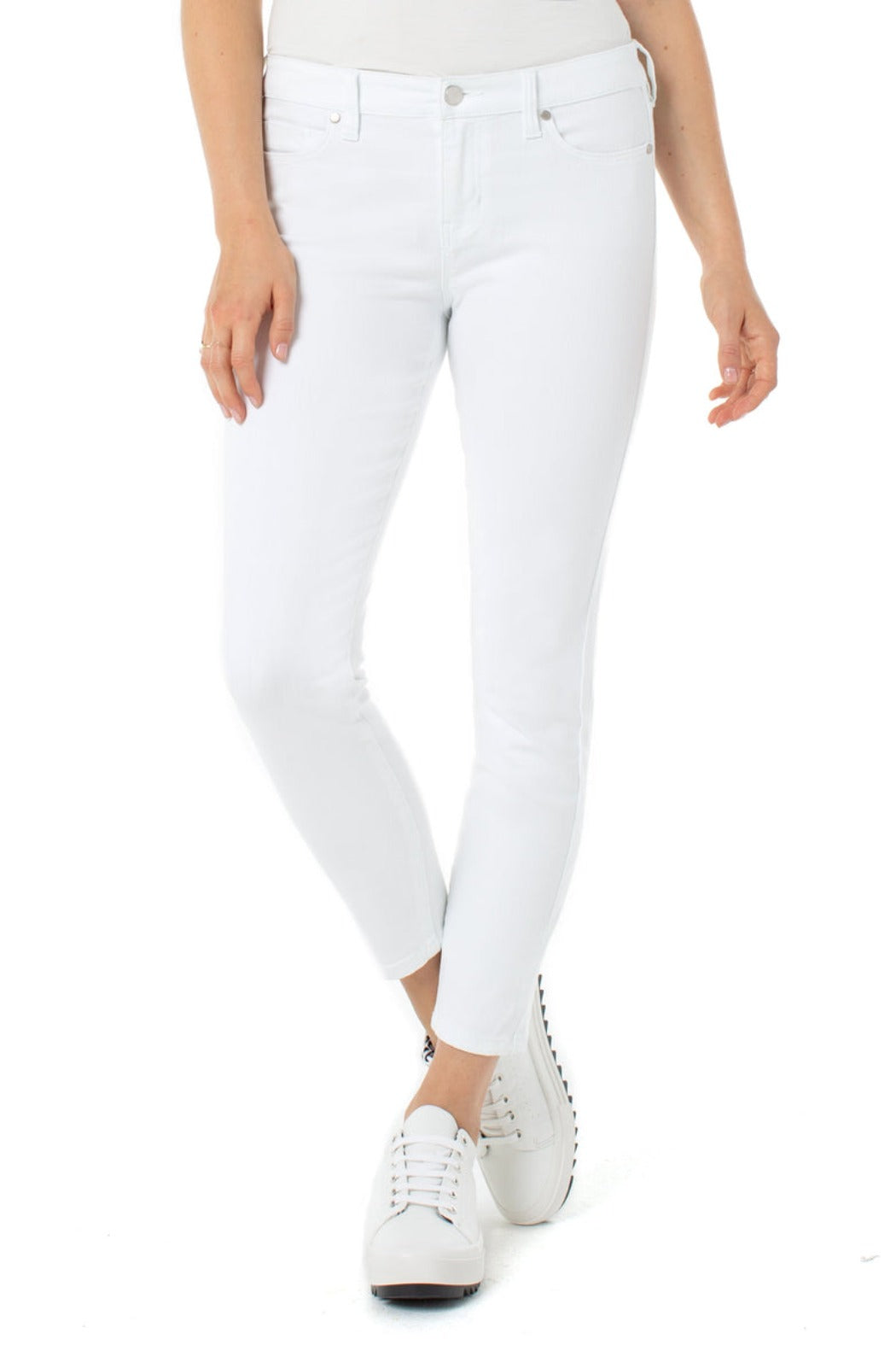 Abby Ankle Skinny Stretch - White | Liverpool - Clearance