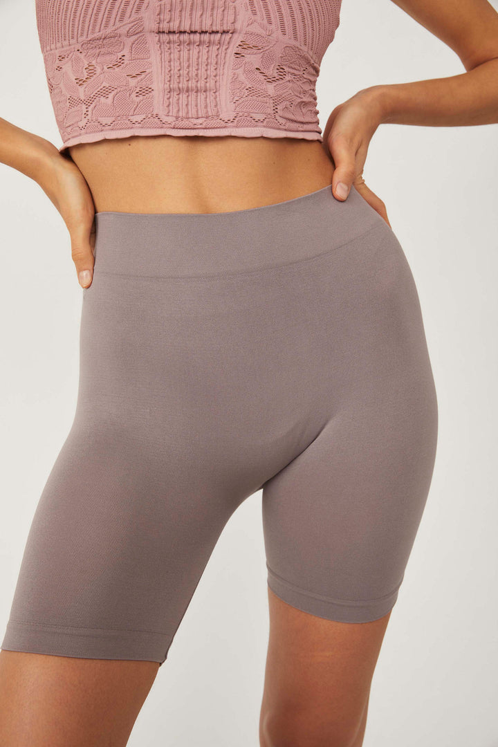 Seamless Shorties - Charcoal | Free People - Clearance