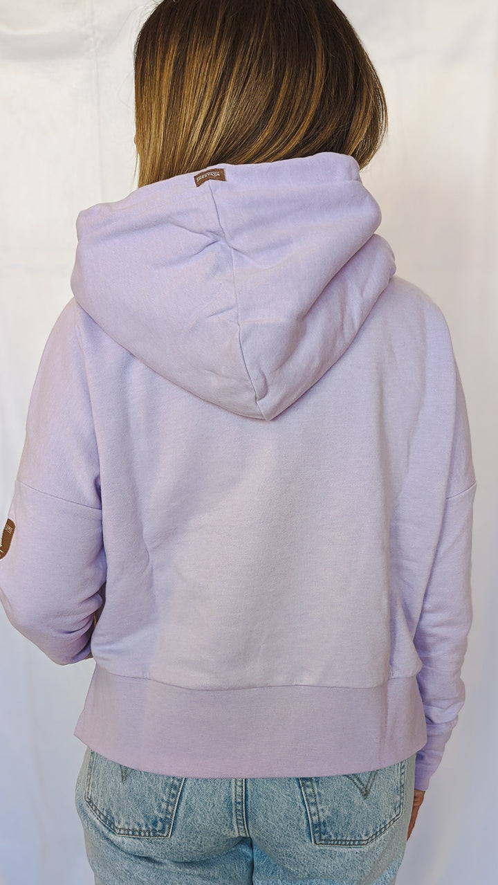 Hydron Slouchy Cropped Hoodie - Lilac | Wanakome