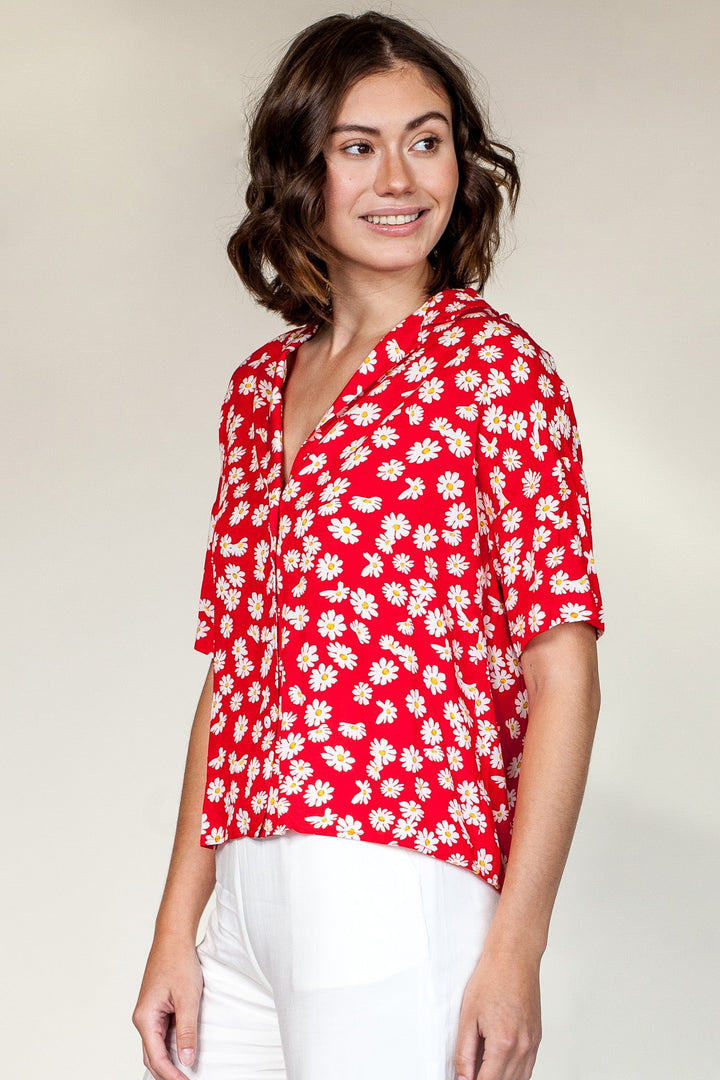 Floral For Me Top - Red | Pink Martini - Clearance