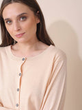 Cardigan Coton Basique - Rose Nude | Indien &amp; Froid