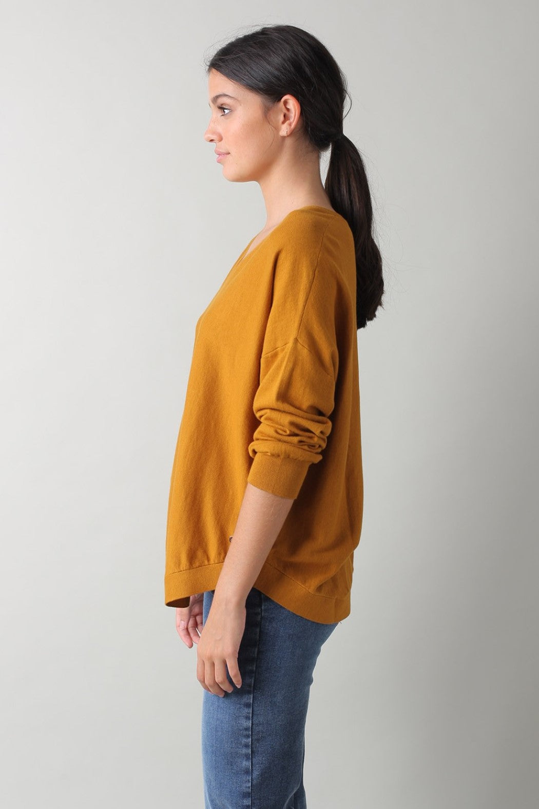 Organic Cotton Sweater - Amber | Indi & Cold - Clearance