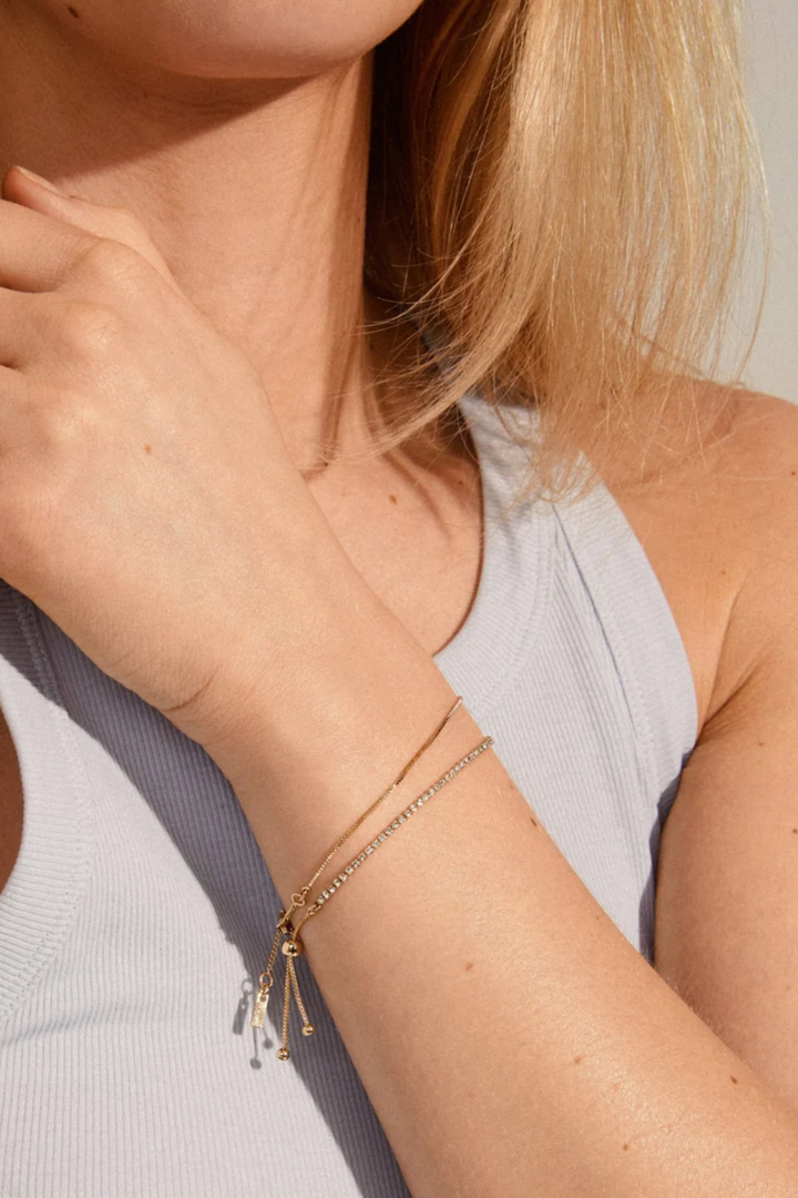 Mille Crystal Bracelet 2-in-1 Set - Gold | Pilgrim