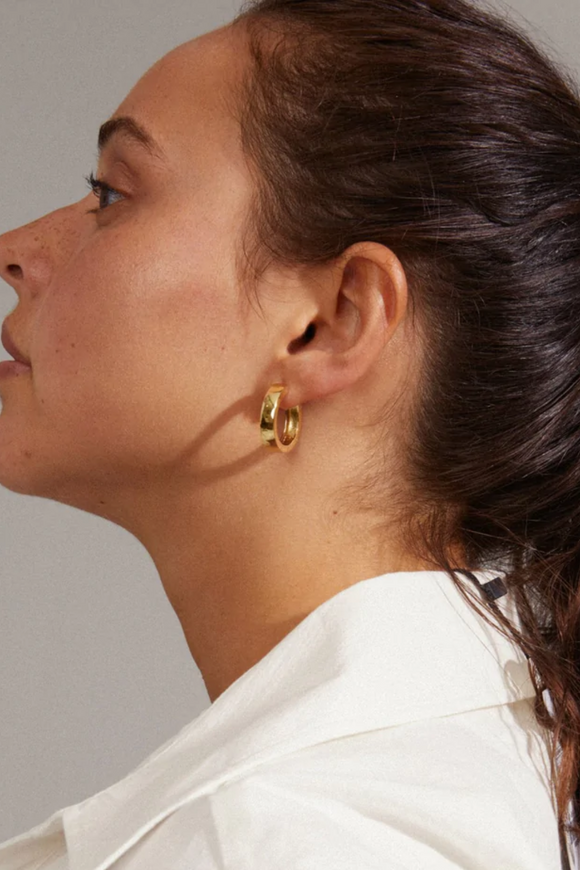 Create Recycled Hoop Earrings- Gold | Pilgrim