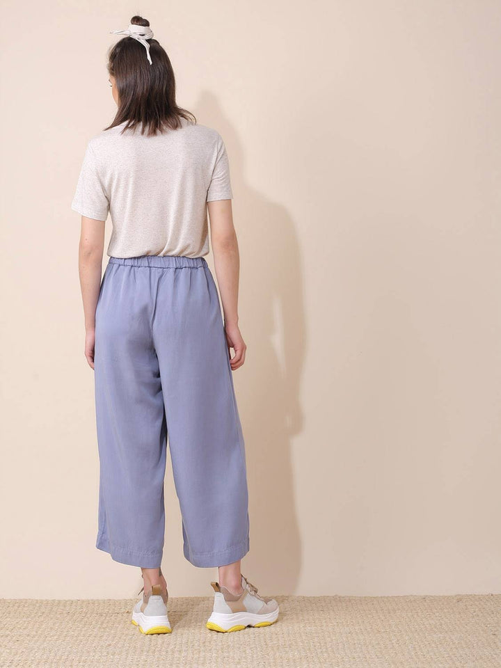 Lyocell Crop Trousers - Azul Anil | Indi & Cold - Clearance