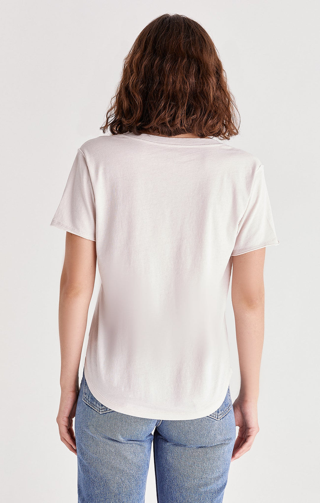 T-shirt à col en V en coton biologique - Pierre ponce | Z Supply - Liquidation
