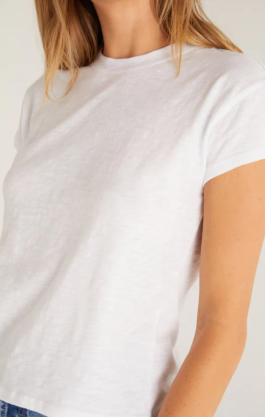 T-shirt flammé moderne - Blanc | Alimentation Z