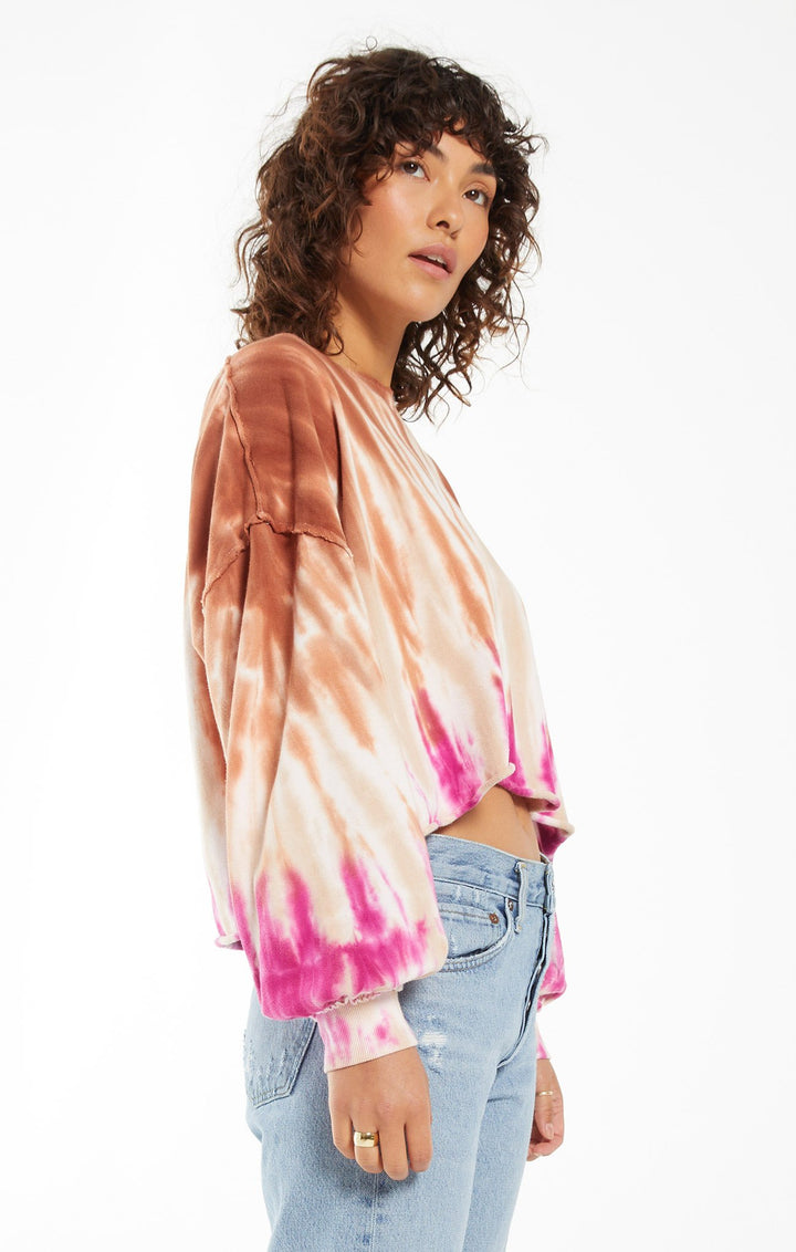 Tempest Sorbet Skies Tie - Dye Pullover - Sahara | Z Supply - Clearance