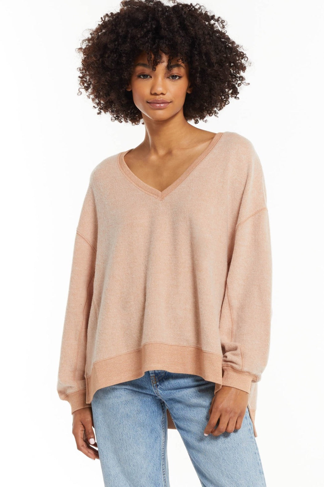 Cozy V-Neck Modern Weekender - Dusty Amber | Z Supply - Clearance