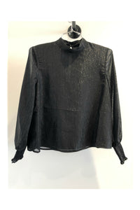 bb dakota black sheer blouse. Jolie folie boutique