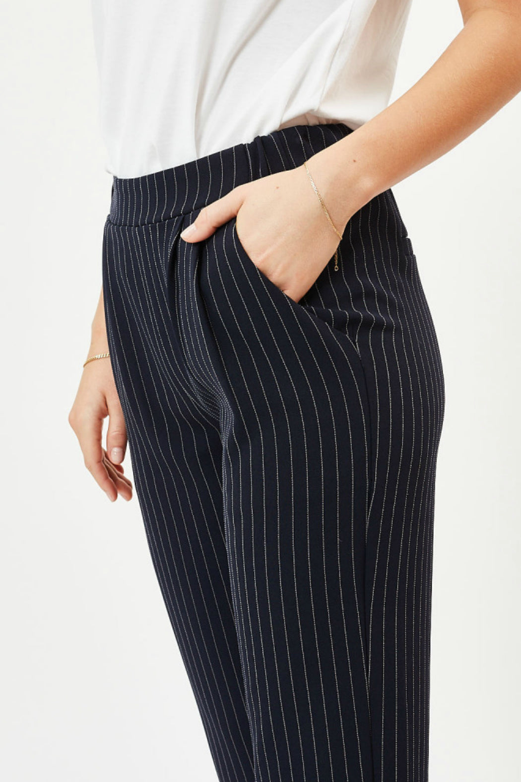 women's stripe trousers. 