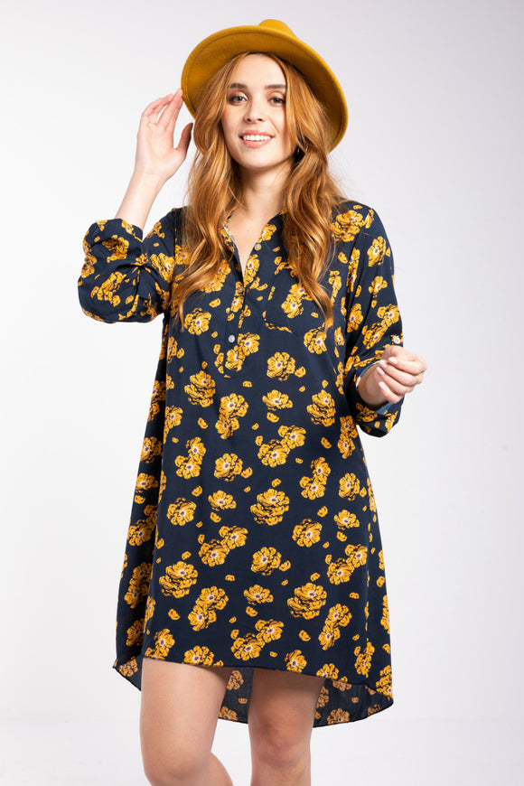 Floral Navy Dress | M Italy - Clearance
