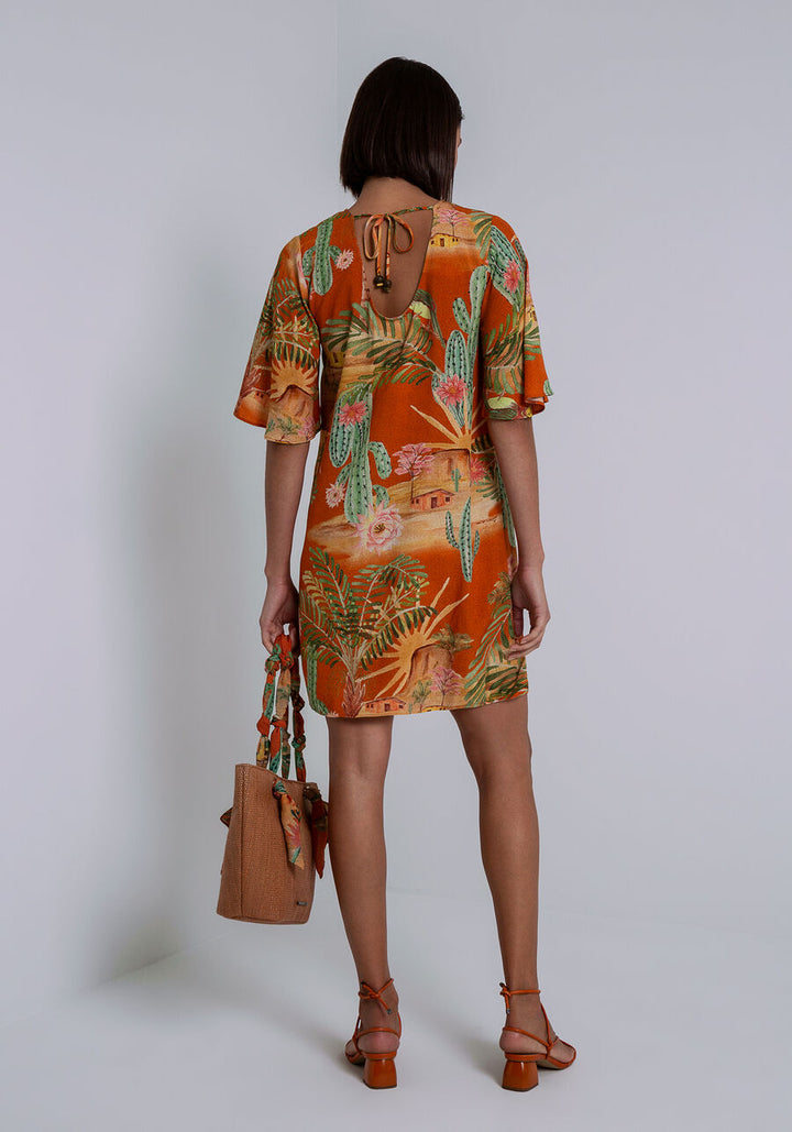 Bell Sleeve Short Dress - Bouquet | Lez A Lez - Clearance