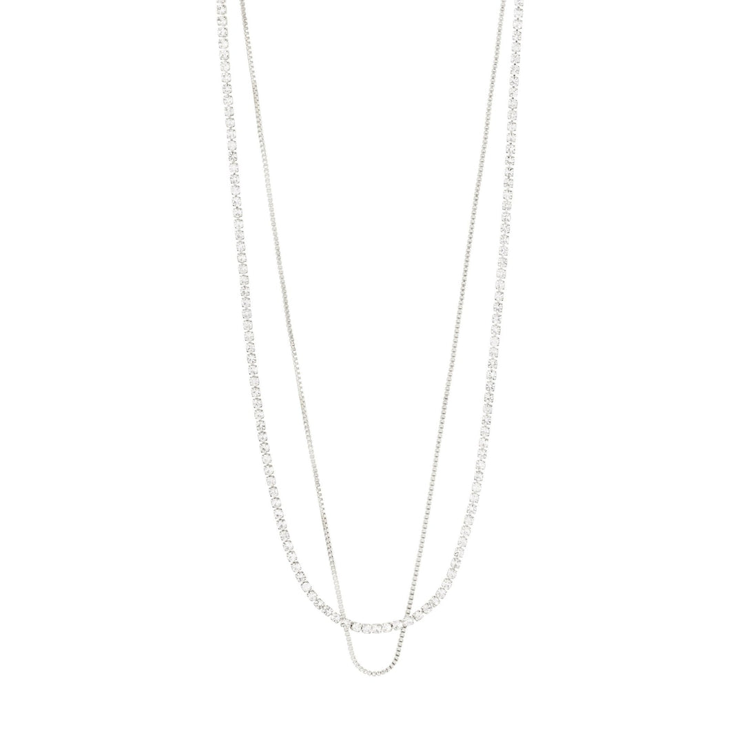 Mille Crystal layered Necklace 2-In-1 - Silver | Pilgrim