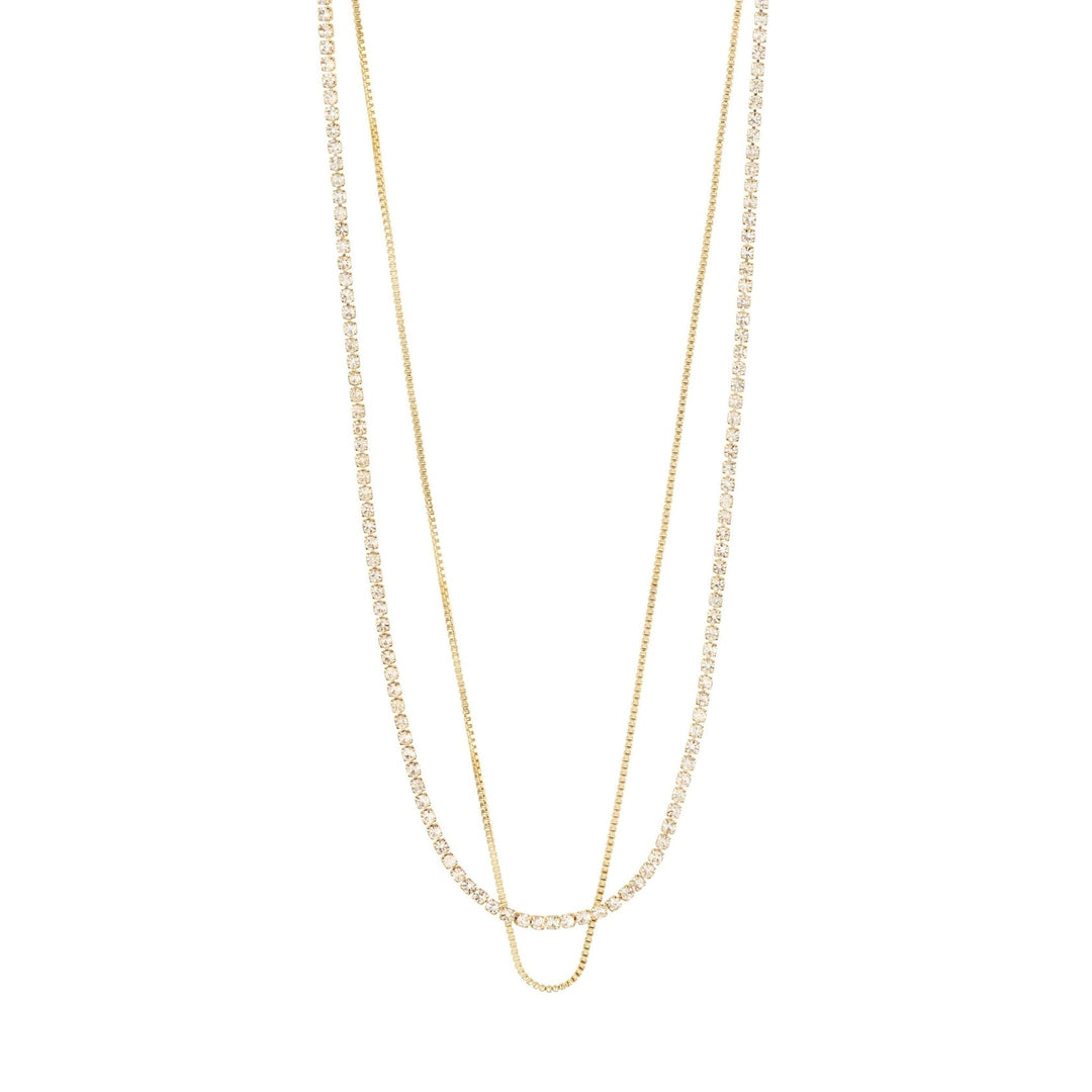Mille Crystal layered Necklace 2-In-1 - Gold | Pilgrim