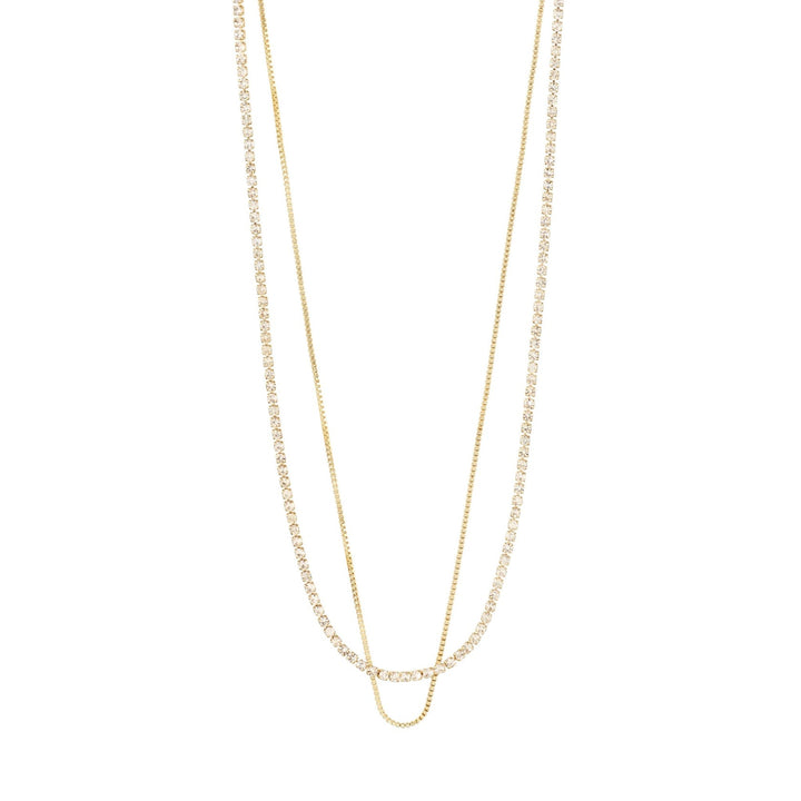 Mille Crystal layered Necklace 2-In-1 - Gold | Pilgrim